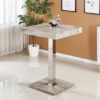 Topaz Square Wooden Bar Table In Grey Oak Effect