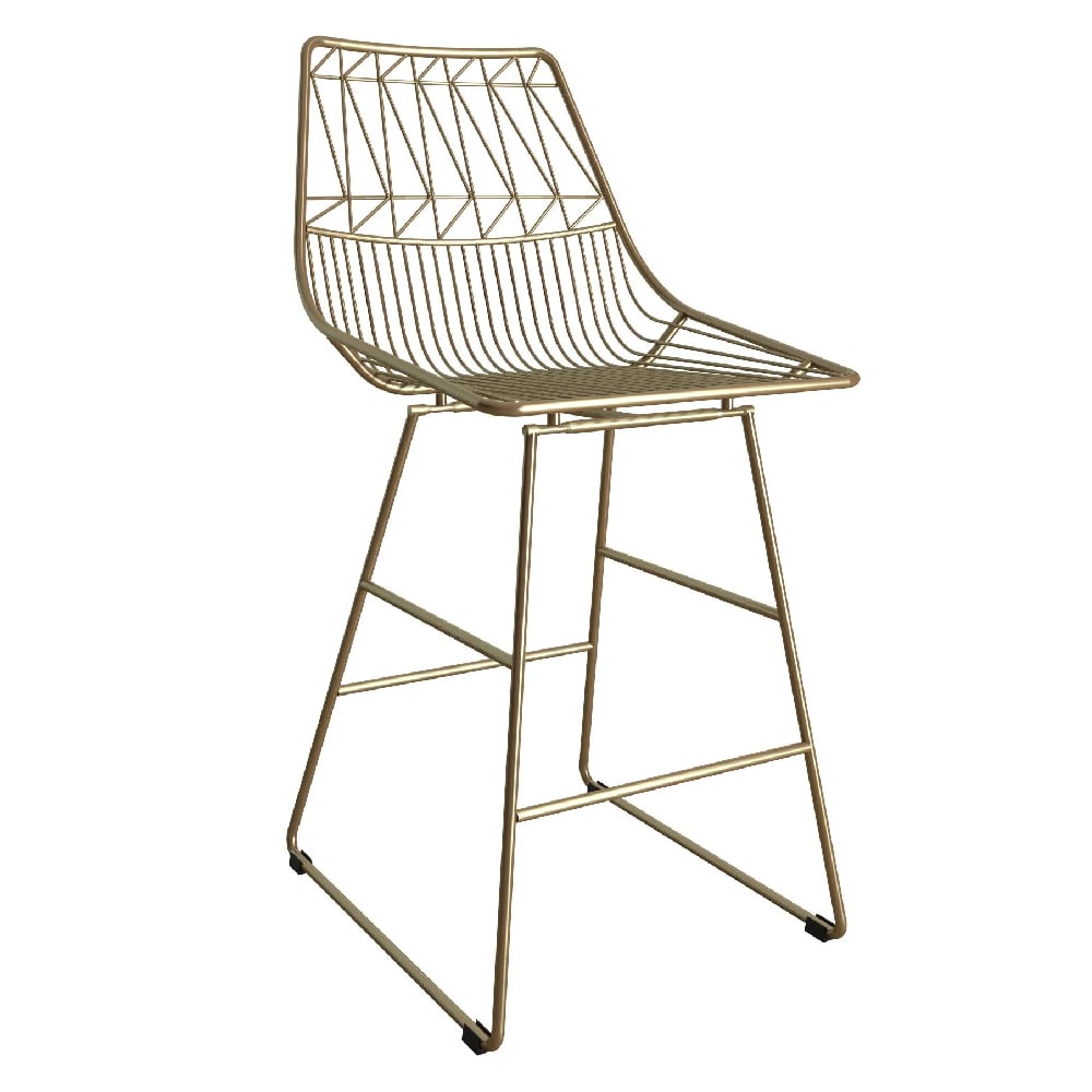 Auckland Metal Bar Chair In Gold