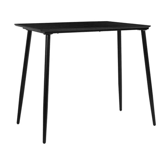 Malibu Wooden Bar Table Rectangular In Black