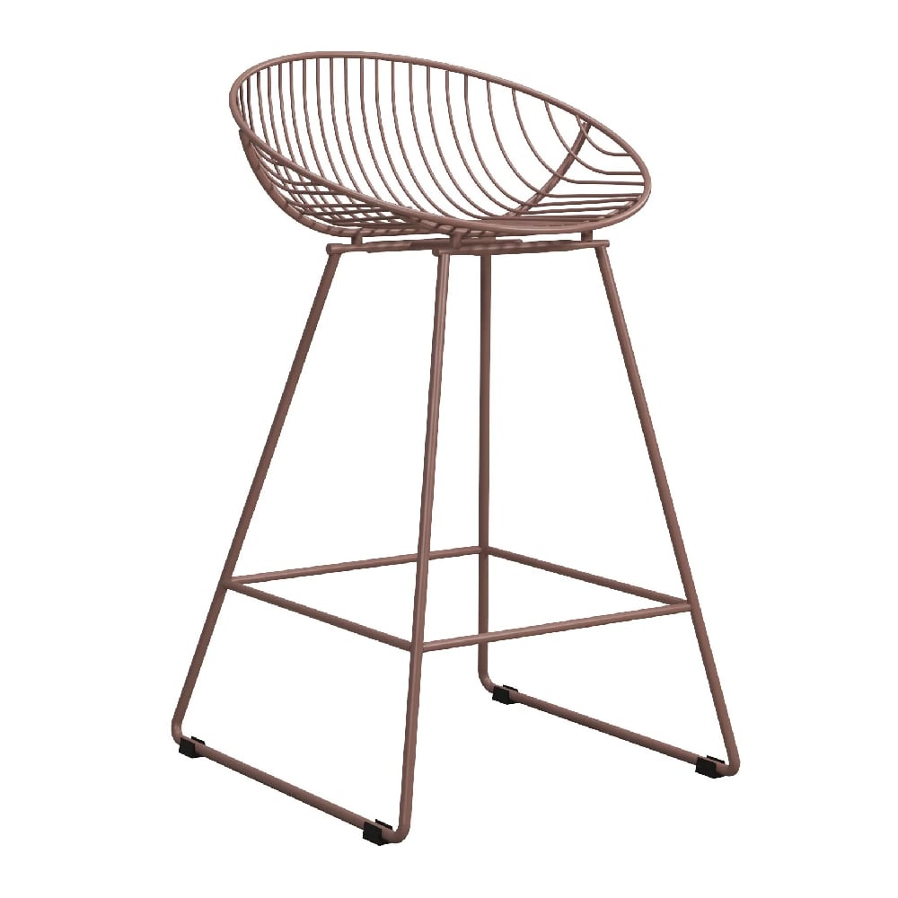 Eastlake Metal Bar Chair In Blush Pink