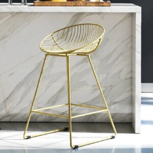 Eastlake Metal Bar Chair In Gold