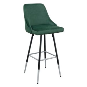 Fiona Green Fabric Bar Stool With Metal Legs