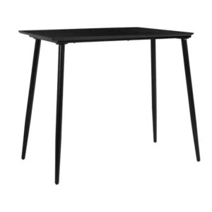 Malibu Wooden Bar Table Rectangular In Black