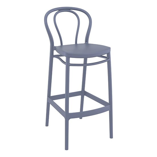 Victor Polypropylene With Glass Fiber Bar Chair In Dark Grey